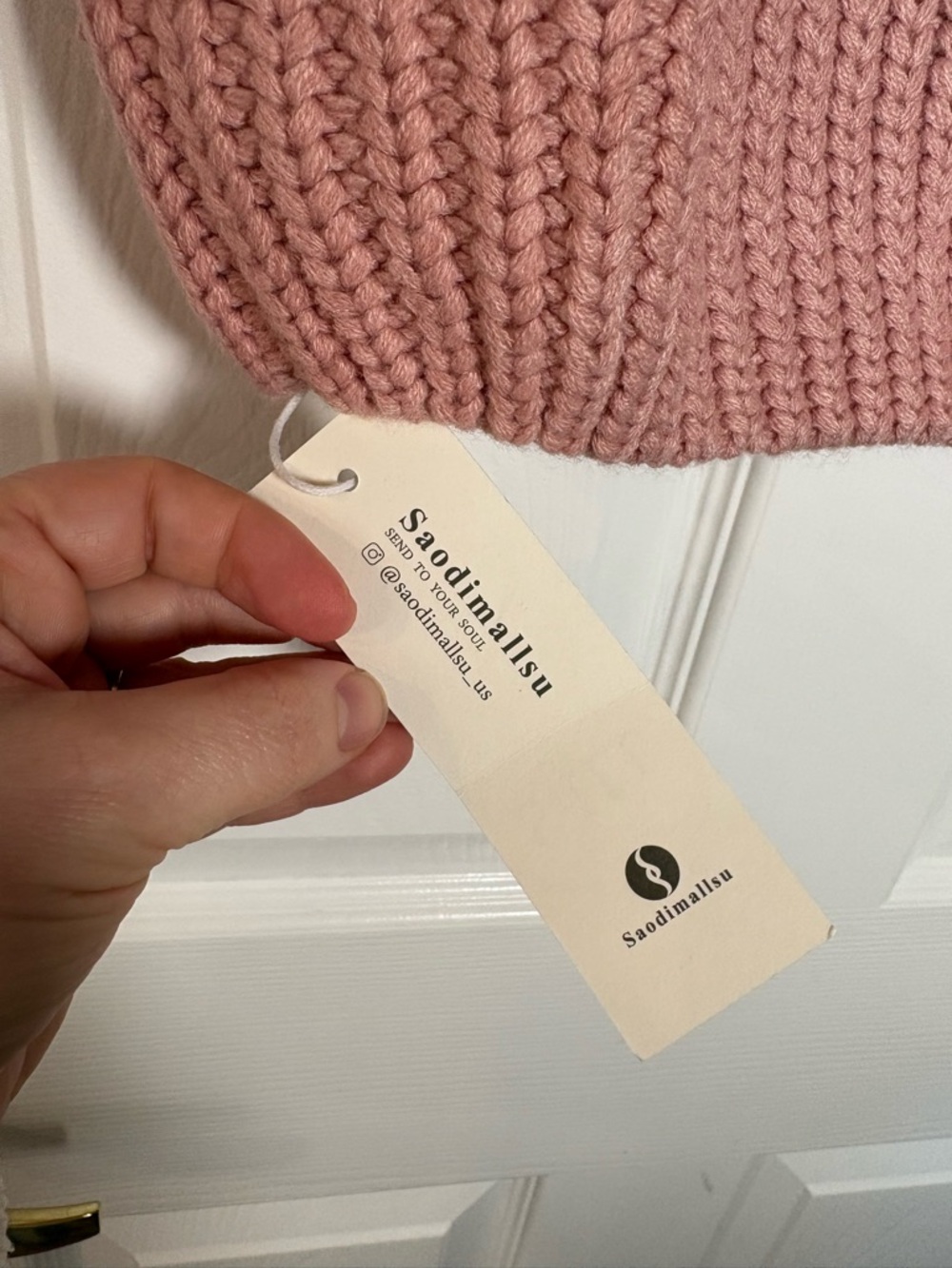 Chunky Knit Sweater Vest Blush Pink Button Front Cozy Sleeveless Cardigan - Picture 3 of 4